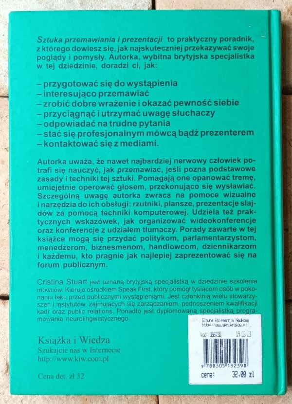Cristina Stuart Sztuka przemawiania i prezentacji - okładka