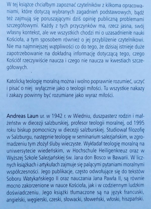 Andreas Laun Współczesne zagadnienia teologii moralnej