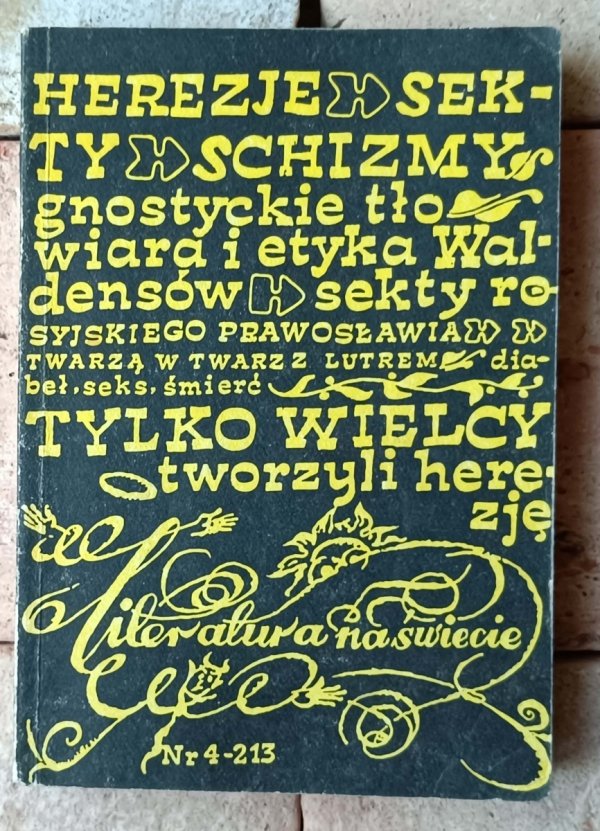 Literatura na świecie 4/1989 • Herezje, sekty, schizmy, gnoza - okładka