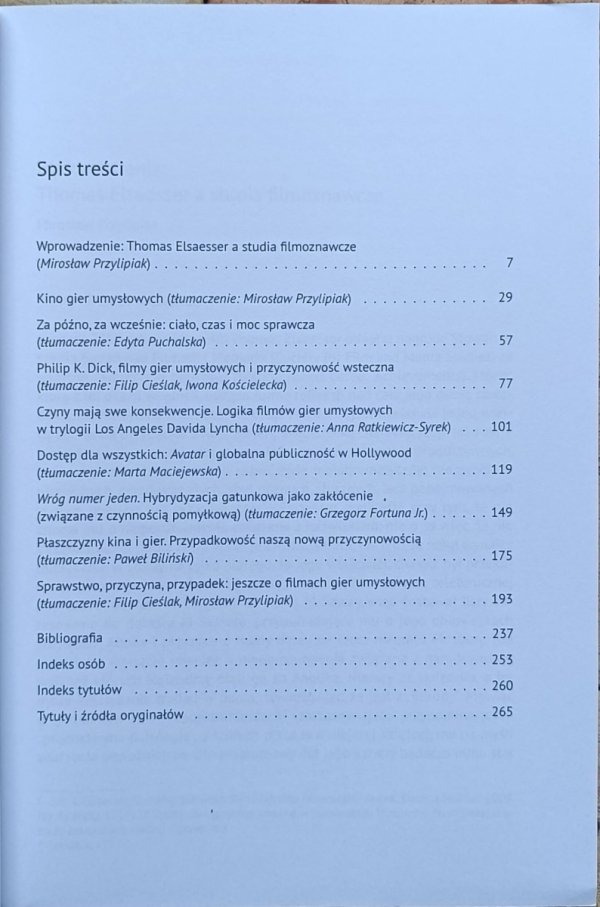 Thomas Elsaesser - Kino - maszyna myślenia. Refleksje nad kinem epoki cyfrowej - spis treści