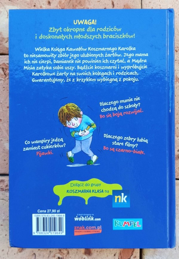 Francesca Simon  Wielka Księga Kawałów Koszmarnego Karolka - okładka