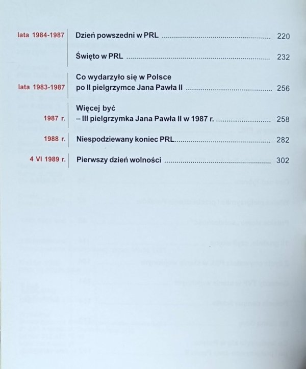 Jan Andrzej Kłoczowski • Żyliśmy w PRL. Od wyboru Jana Pawła II do odzyskania niepodległości 1978-1989 -  spis treści