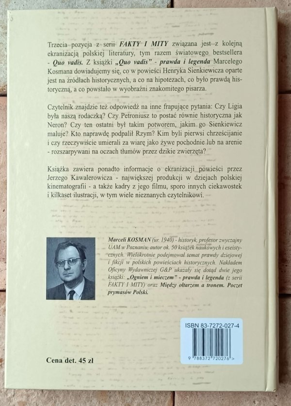 Marceli Kosman  Quo vadis. Prawda i legenda - okładka