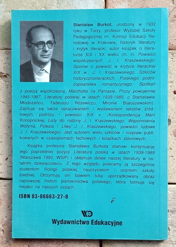 Stanisław Burkot - Literatura polska w latach 1986-1995 - okładka