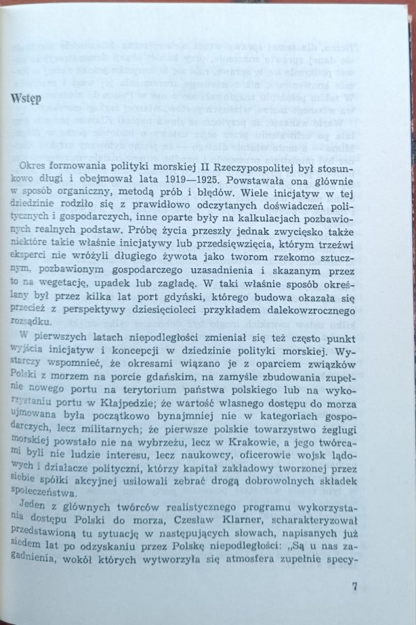Bogdan Dopierała  Wokół polityki morskiej Drugiej Rzeczypospolitej, fragment książki