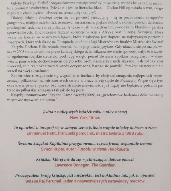 Declan Hill Przekręt. Futbol i zorganizowana przestępczość