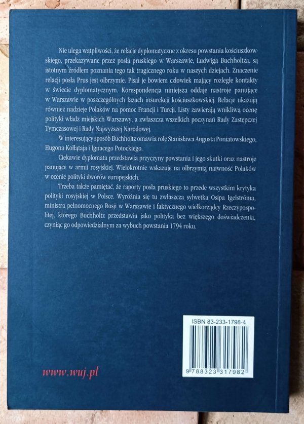 Henryk Kocój • Relacje posła pruskiego Ludwiga Buchholtza o insurekcji kościuszkowskiej - okładka