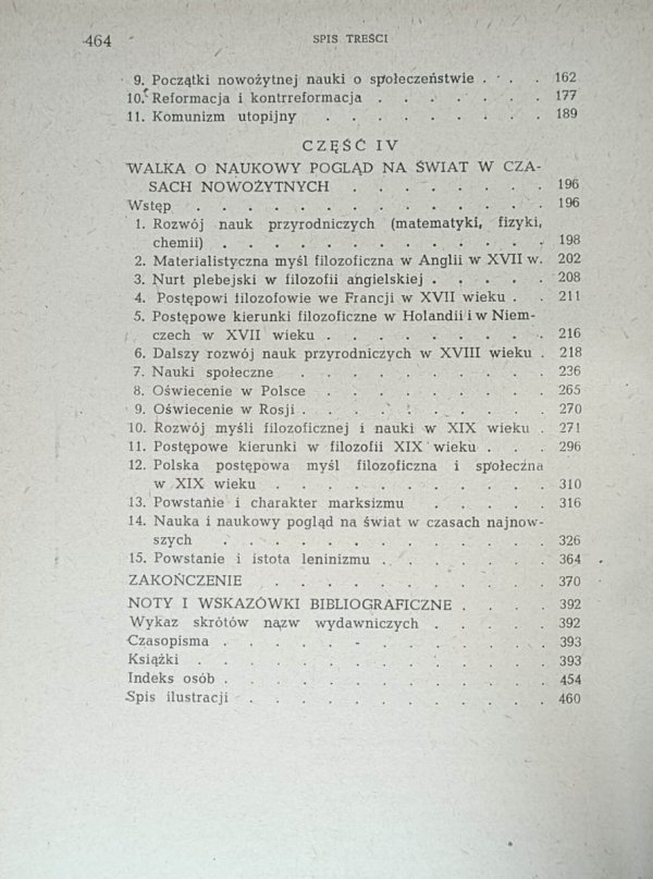 Jerzy Budziło, Stefan Dybowski - Z dziejów postępu. Zarys popularny - spis treści