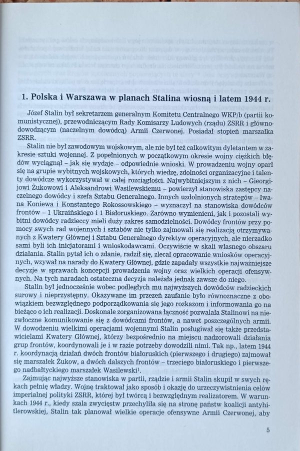 Antoni Przygoński  Stalin i Powstanie Warszawskie - fragment