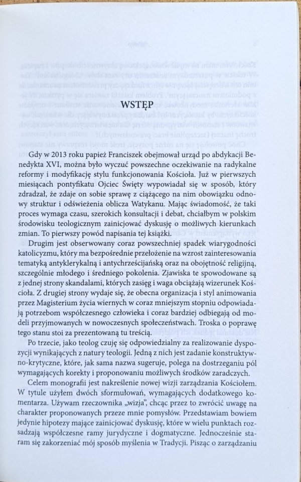 Damian Wąsek •  Nowa wizja zarządzania Kościołem - wstęp