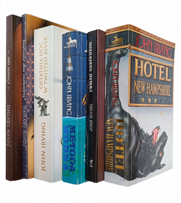 John Irving x6 • Metoda wodna - Hotel New Hampshire - Uwolnić niedźwiedzie i inne [okładka]
