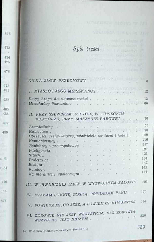 Maria i Lech Trzeciakowscy W dziewiętnastowiecznym Poznaniu - spis treści