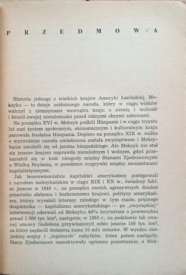 HB Parkes - Historia Meksyku - przedmowa