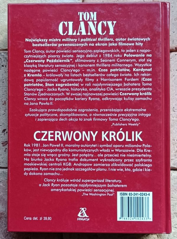 Tom Clancy • Czerwony królik  - okładka