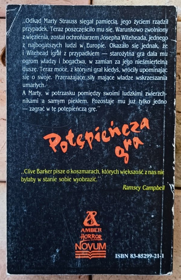 Clive Barker Potępieńcza gra