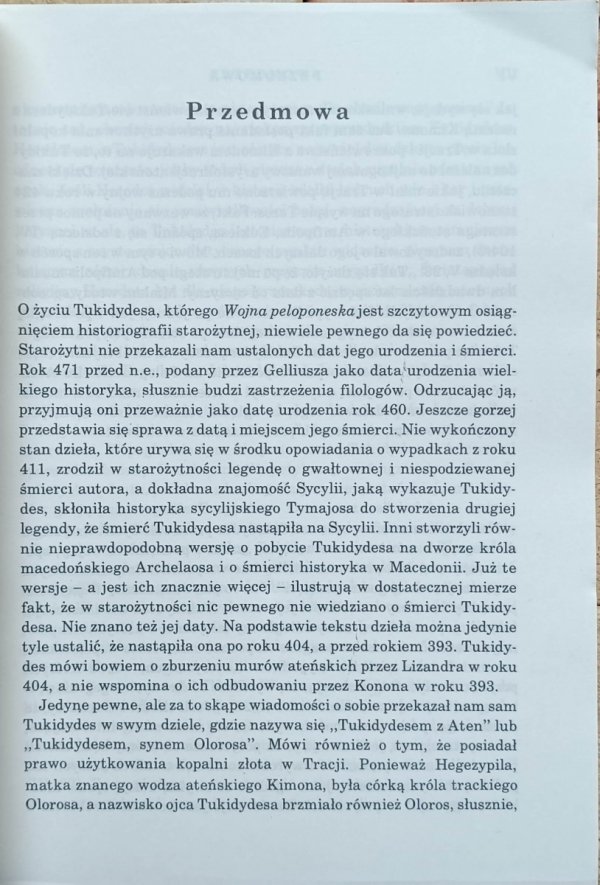 Tukidydes - Wojna peloponeska - przemowa