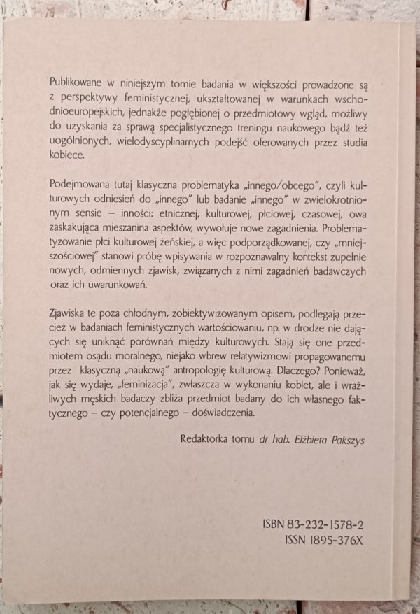red. Elżbieta Pakszys • Międzykulturowe i interdyscyplinarne badania feministyczne. Daleki - Bliski Wschód: współczesność i prehistoria