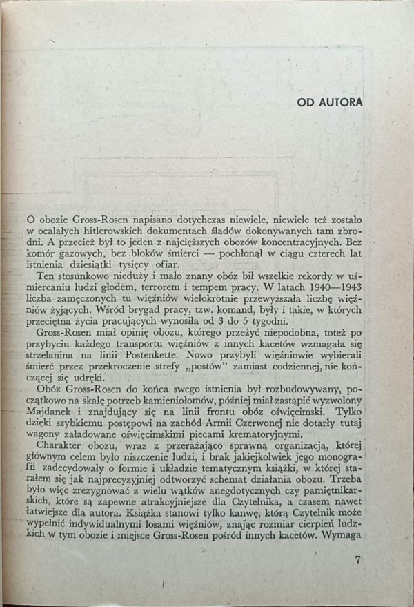Mieczysław Mołdawa - Gross Rosen. Obóz koncentracyjny na Śląsku - od autora