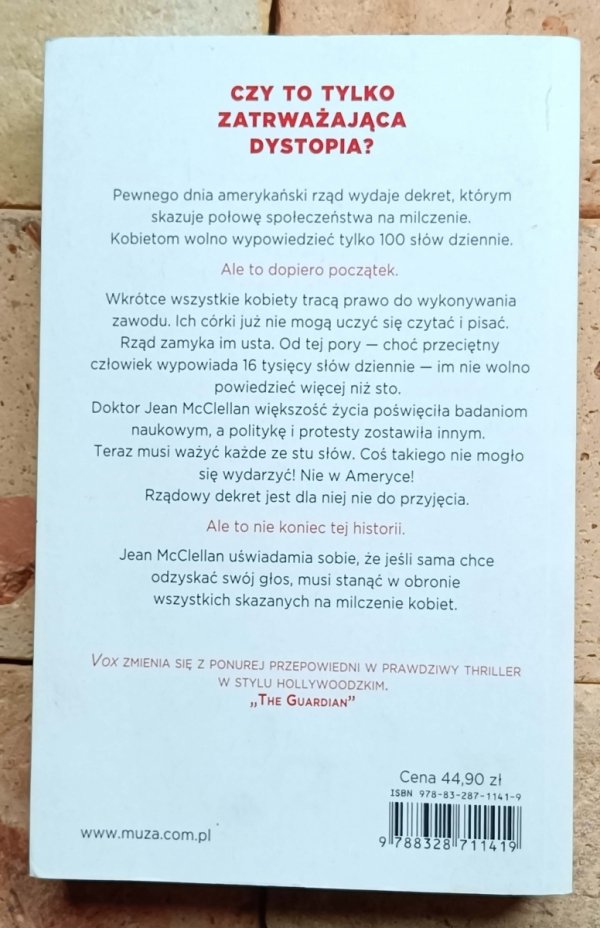 Christina Dalcher - Vox - okładka