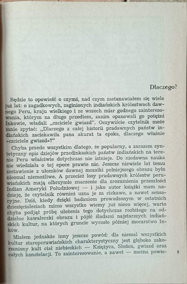 Miloslav Stingl • Czciciele gwiazd. Śladami zaginionych kultur peruwiańskich  -  wstęp