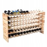 Drewniany regał stojak na wino na 72 butelki