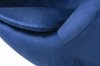 Fotel EGG SZEROKI VELVET BLACK ciemny niebieski.49 - welur, podstawa czarna