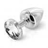Plug analny - Diogol Anni Round Silver Plated 25 mm