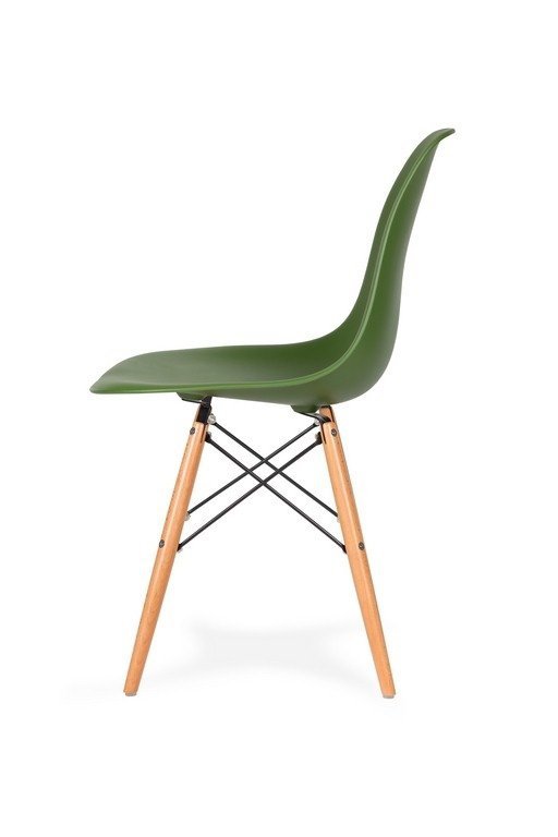 Krzesło DSW WOOD butelkowa zieleń.27 - podstawa drewniana bukowa