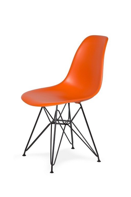 Krzesło DSR BLACK sycylijska pomarańcz