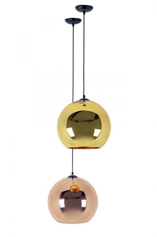 Lampa wisząca BOLLA UP ROSE GOLD 35 - szkło metalizowane