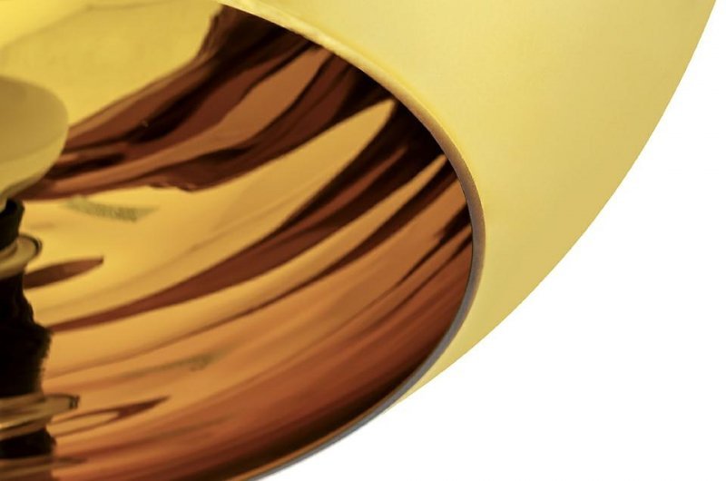 Lampa wisząca BOLLA UP GOLD 40 złota - szkło metalizowane