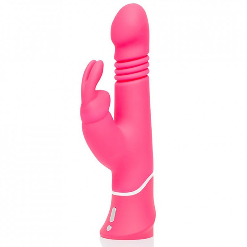 Wibrator - Happy Rabbit Thrusting Realistic Vibrator Pink