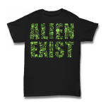 Koszulka z nadrukiem czarna  Alien Exist -  | entero.pl