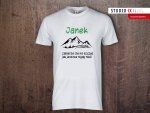 Koszulka biała personalizowana męska Zabierze Cię na szczyt - Studioix.pl