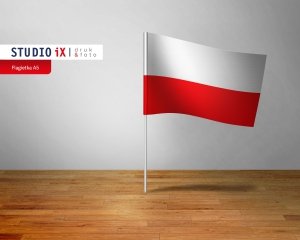 Chorągiewka papierowa mini flaga biało-czerwona - Studioix.pl