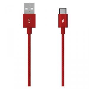 TTEC kabel aluminiowy USB-C 2.0 czerwony