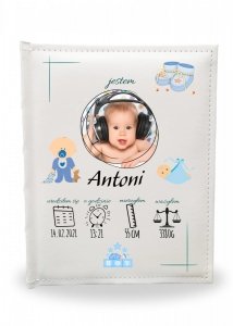 Metryczka dziecka ze zdjęciem szablony - Album tradycyjny  24x29/60 na 180 zdjęć 10x15 personalizowany