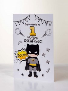 Zaproszenie urodzinowe dla dziecka Batman 10x15