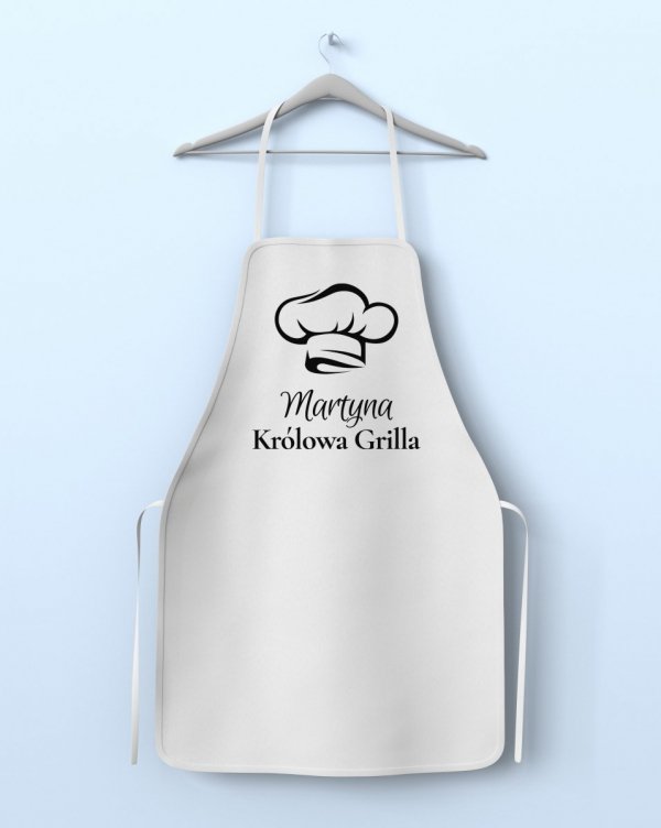 Bialy-fartuszek-kuchenny-Krolowa-Grilla-Studioixpl