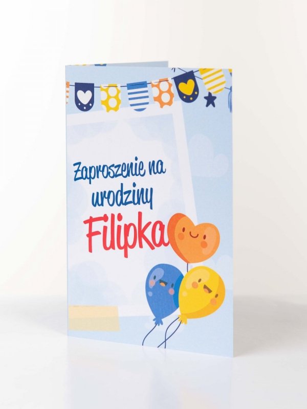Zaproszenie urodzinowe dla dziecka Niebieskie 10x15 M21