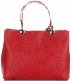 Kožené kabelka kufřík Vittoria Gotti červená V27J