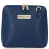 Kožené kabelka listonoška Vittoria Gotti tmavě modrá V2373