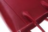 Kožená kabelka Genuine Leather dlouhé madla červená