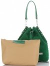 Kožené kabelka shopper bag Vittoria Gotti dračí zelená V3020