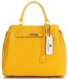 Kožené kabelka kufřík Vittoria Gotti žlutá V366
