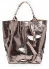 Kožené kabelka shopper bag Genuine Leather měděná 555