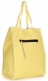 Kožené kabelka shopper bag Vittoria Gotti žlutá V8622
