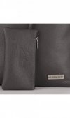 Kožené kabelka shopper bag Vittoria Gotti šedá V775
