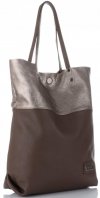 Kožené kabelka shopper bag Vittoria Gotti hnědá V6538