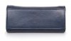 Módní kožená kabelka listonoška Vera Pelle Tmavě modrá
